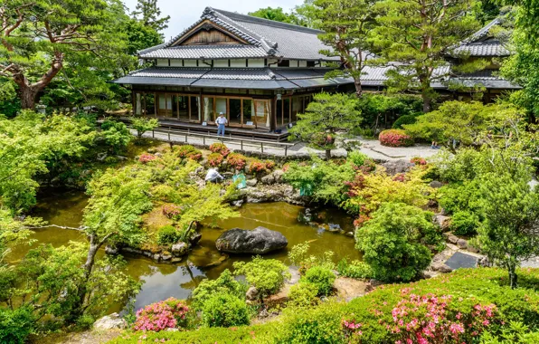 Japan, Japan, Nara, the garden of stones, Yoshikien Gardens