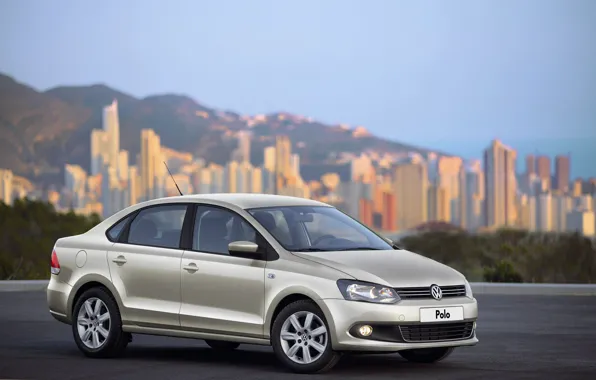 Asphalt, city, the city, volkswagen, before, wheels, sedan, front