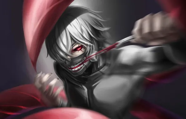 Preview wallpaper kaneki ken, tokyo ghoul, look, gesture, claw