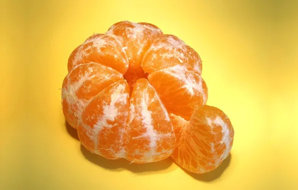 Macro, fruit, Mandarin, a slice of tangerine