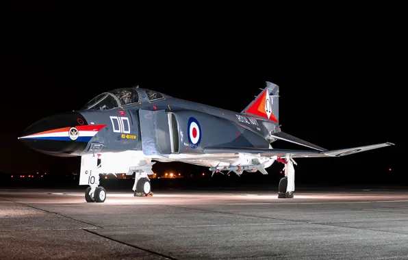 Picture the evening, the airfield, Phantom II, McDonnell Douglas