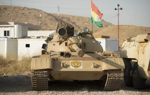 Flag, the barrel, tank