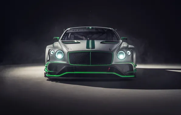 Bentley, Continental, racing car, front view, GT3, 2018