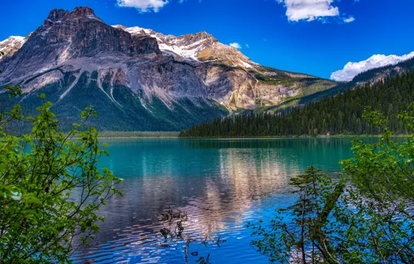 Picture mountains, lake, Canada, Canada, British Columbia, British Columbia, Yoho National Park, Canadian Rockies