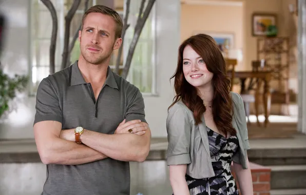 Frame, actors, Emma Stone, Comedy, Emma Stone, Ryan Gosling, Ryan Gosling, Crazy Stupid Love