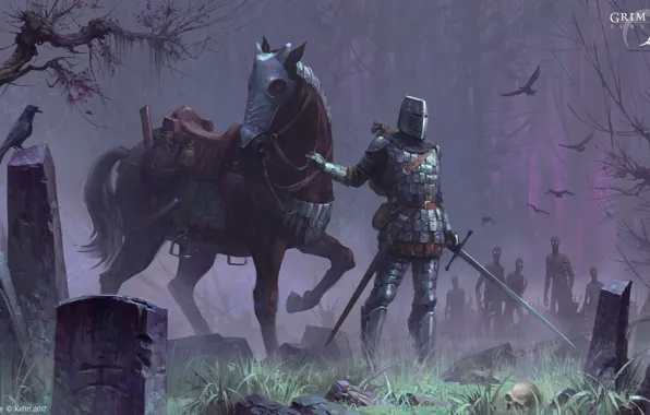Horse, Knight, Grim Soul