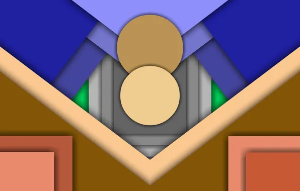Color, circles, squares, layers