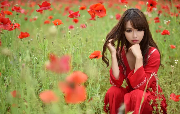 Picture field, summer, look, face, model, hair, Mac