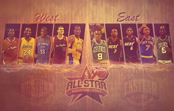 Wallpaper NBA, LeBron James, Kevin Durant, Tim Duncan, Paul George images  for desktop, section спорт - download