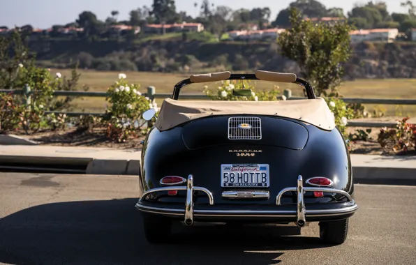 Porsche, rear, 356, 1958, Porsche 356A 1600 Super Cabriolet