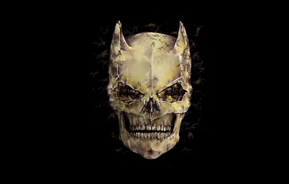 Picture background, skull, Batman, Dark Knight