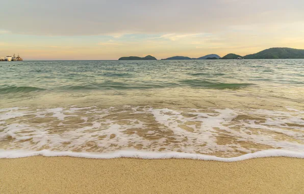 Sand, sea, wave, beach, summer, the sky, shore, summer