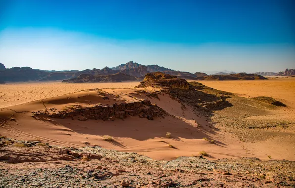 Picture sand, rocks, desert, Jordan, Wadi Rum