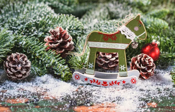 Snow, tree, new year, Christmas, bumps, merry christmas, Xmas, decoration