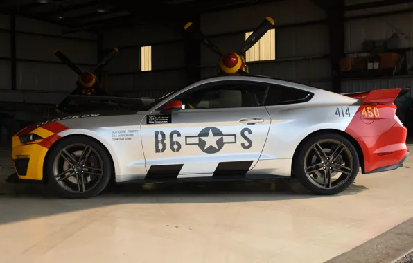 Ford, side view, Mustang GT, Roush, 2019, Old Crow