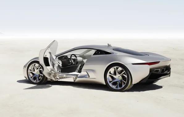 Machine, Concept, Jaguar, the door, silver, C-X75
