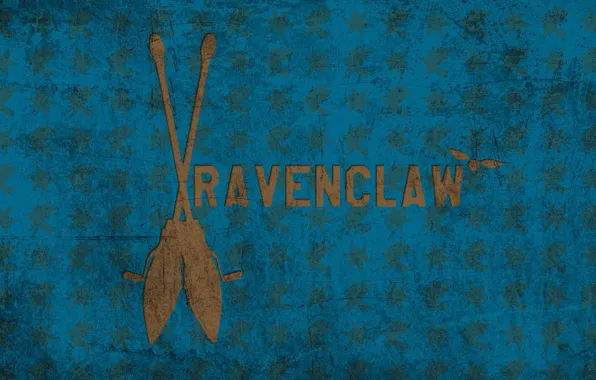 Blue, team, broom, Raven, Hogwarts, Luna Lovegood, broom, Hogwards