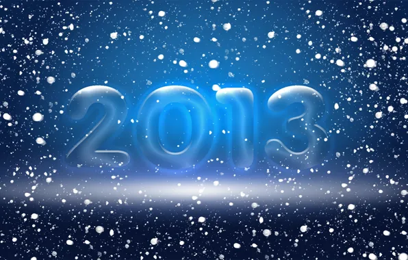 Picture snow, blue, new year, 2012, 2013, 2014