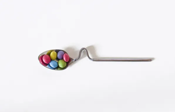 Background, candy, spoon