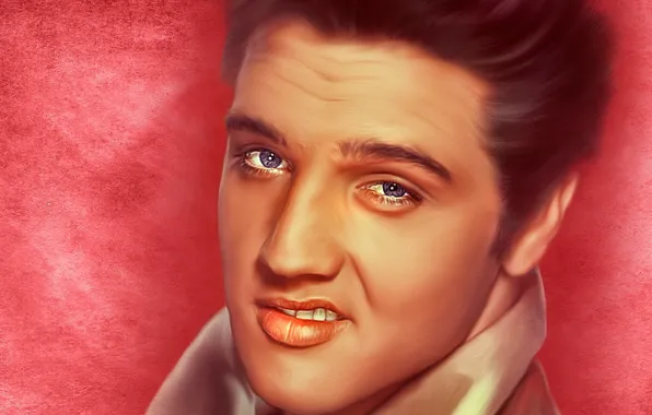 Picture face, portrait, texture, singer, Elvis Presley, Elvis Presley, rock-n-roll, the king of rock ' n …