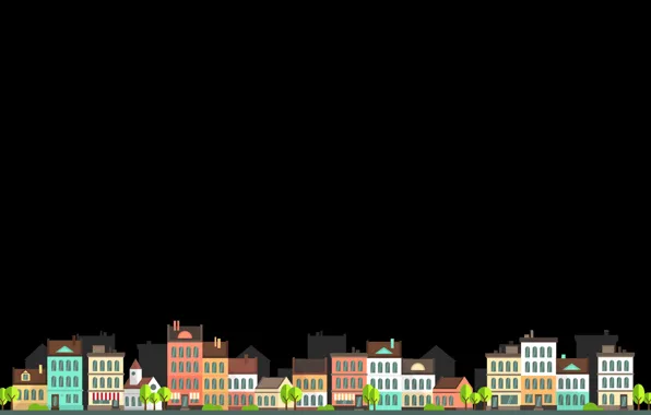 The city, background, home