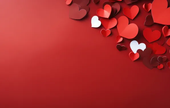 Love, holiday, heart, heart, hearts, heart, red background, congratulations