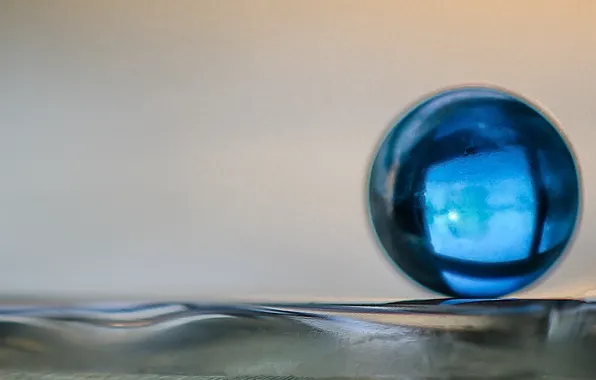 Blue, transparent, Ball