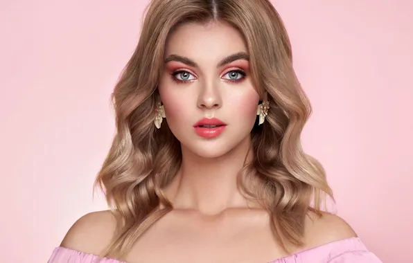 Look, background, model, portrait, makeup, hairstyle, beauty, Rus