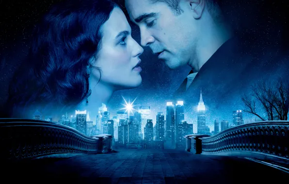 Picture Colin Farrell, Winter's Tale, Love through time, Jessica Brown-Findlay