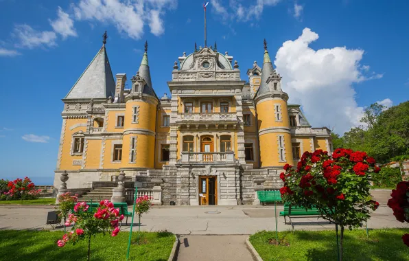 Landscape, flowers, the city, Park, Crimea, Yalta, Massandra Palace, Sergey Titov