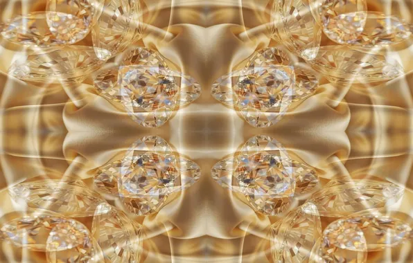 Gold, diamonds, fractal art