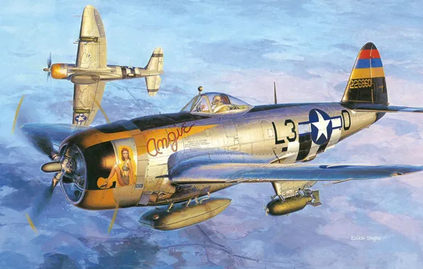 USA, Thunderbolt, P-47, WW2, bombs, Radial engine, P-47D-25, 512th FS
