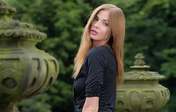 Look, girl, sweetheart, hair, dress