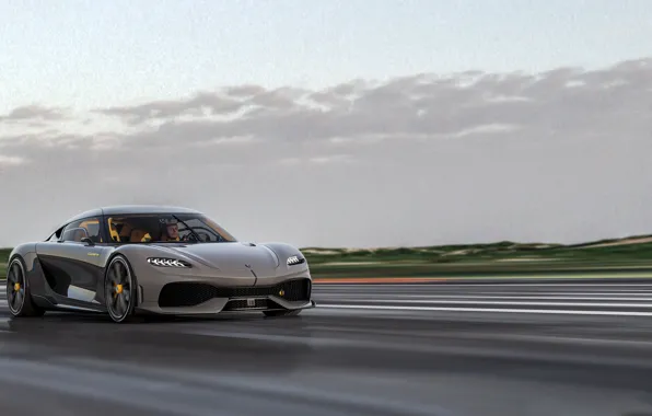 Road, movement, speed, Koenigsegg, 2020, Gemer