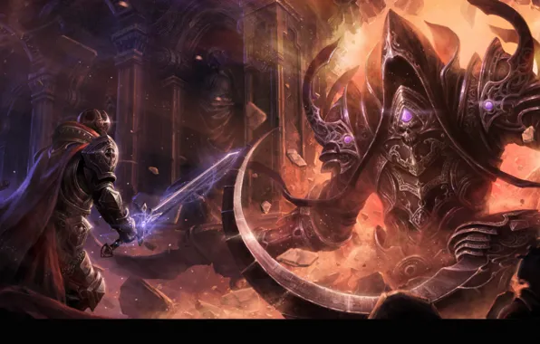 Fire, sword, Diablo 3, Angel of Death, Malthael