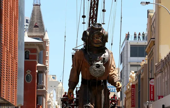 Picture Australia, Perth, Perth International Arts Festival, giant diver, Art Festival