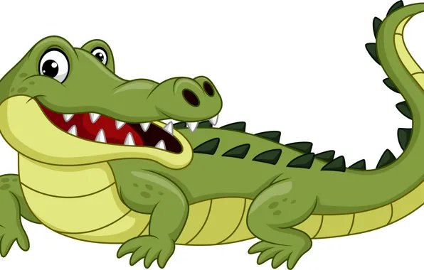 Picture funny, drawing, crocodile, reptile