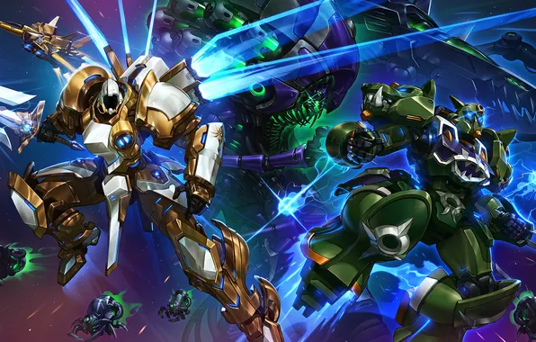 Picture space, Blizzard, robot, armor, wings, steel, Heroes of the Storm, Mr Jack