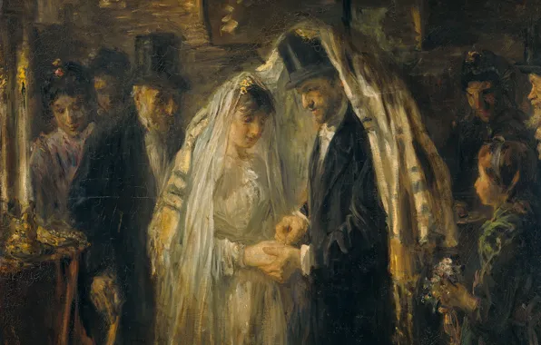 Picture, genre, Jewish Wedding, Joseph Israels
