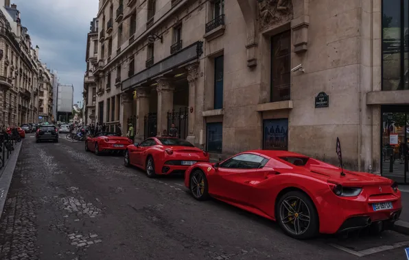 Picture street, Italy, racing cars, the city, Ferrari