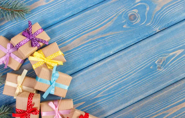 Tape, gifts, bow, wood, box, gifts