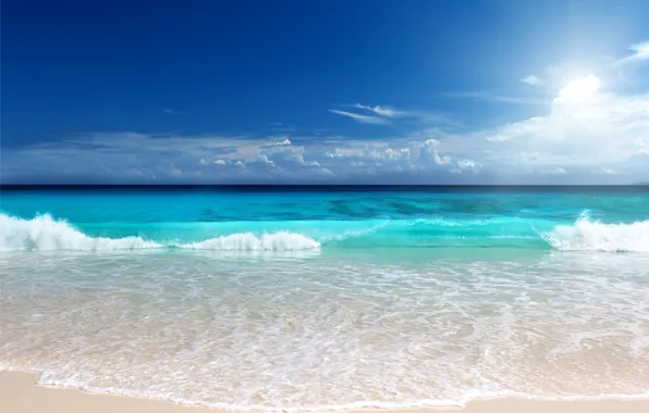Picture sand, sea, beach, the sun, sunshine, beach, sea, ocean