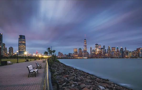 City, USA, New York, view