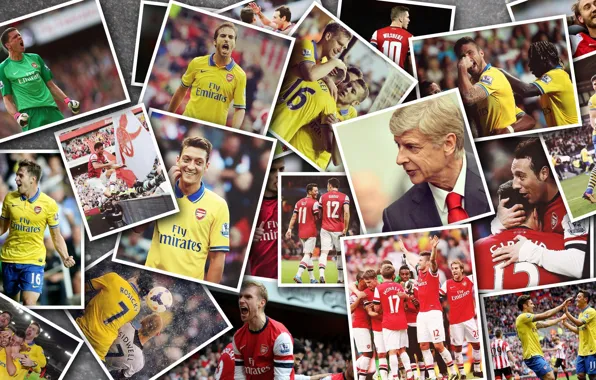 Picture football, Arsenal, Mesut Ozil, Arsene Wenger, football club, Jack Wilshere, Santi Cazorla, Aaron Ramsey
