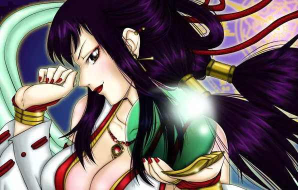 Girl, earrings, pendant, sphere, Fairy Tail, Fairy Tail, crystal ball