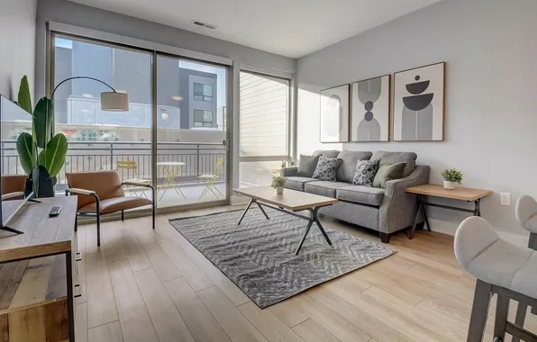 Design, style, interior, balcony, living room, city apartment