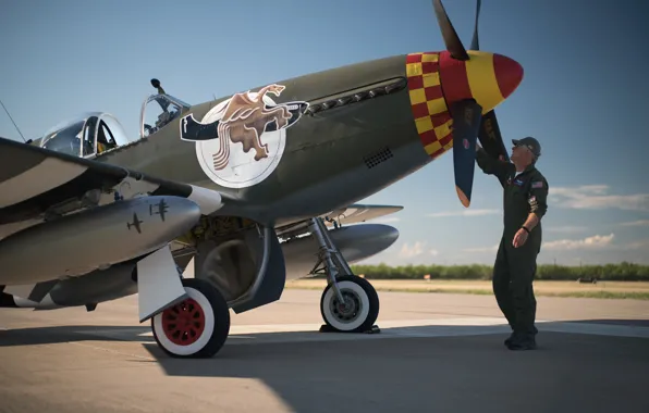 Mustang, Screw, Fighter, USAF, Pilot, The Second World War, North American P-51 Mustang, Chassis