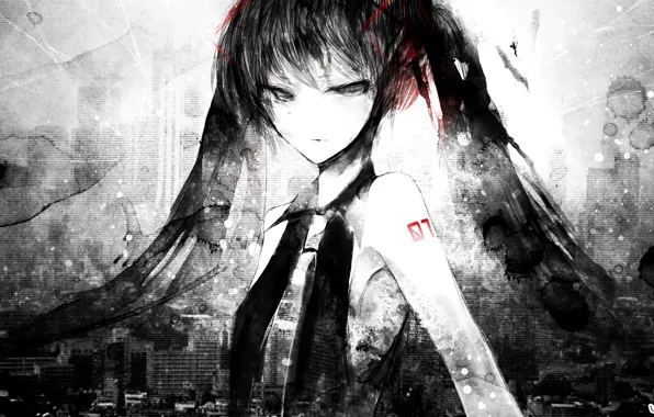 Girl, Art, Vocaloid, Vocaloid, Miku hatsune