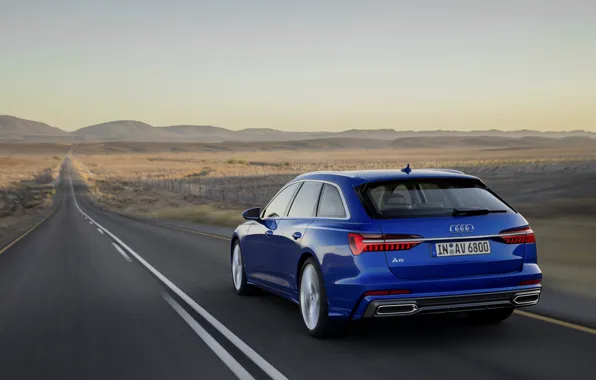 Picture blue, Audi, markup, 2018, universal, A6 Avant