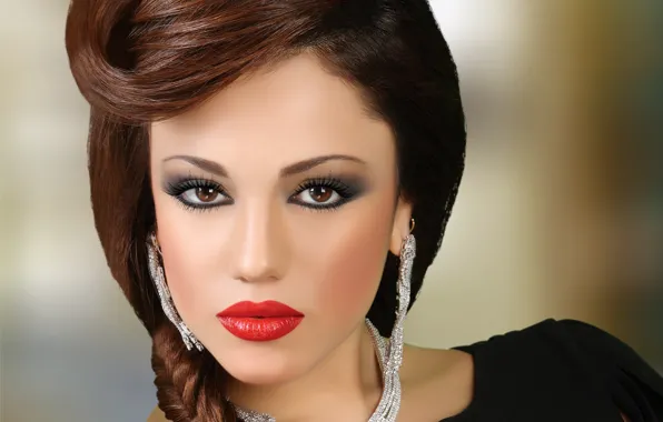 Picture girl, portrait, makeup, hairstyle